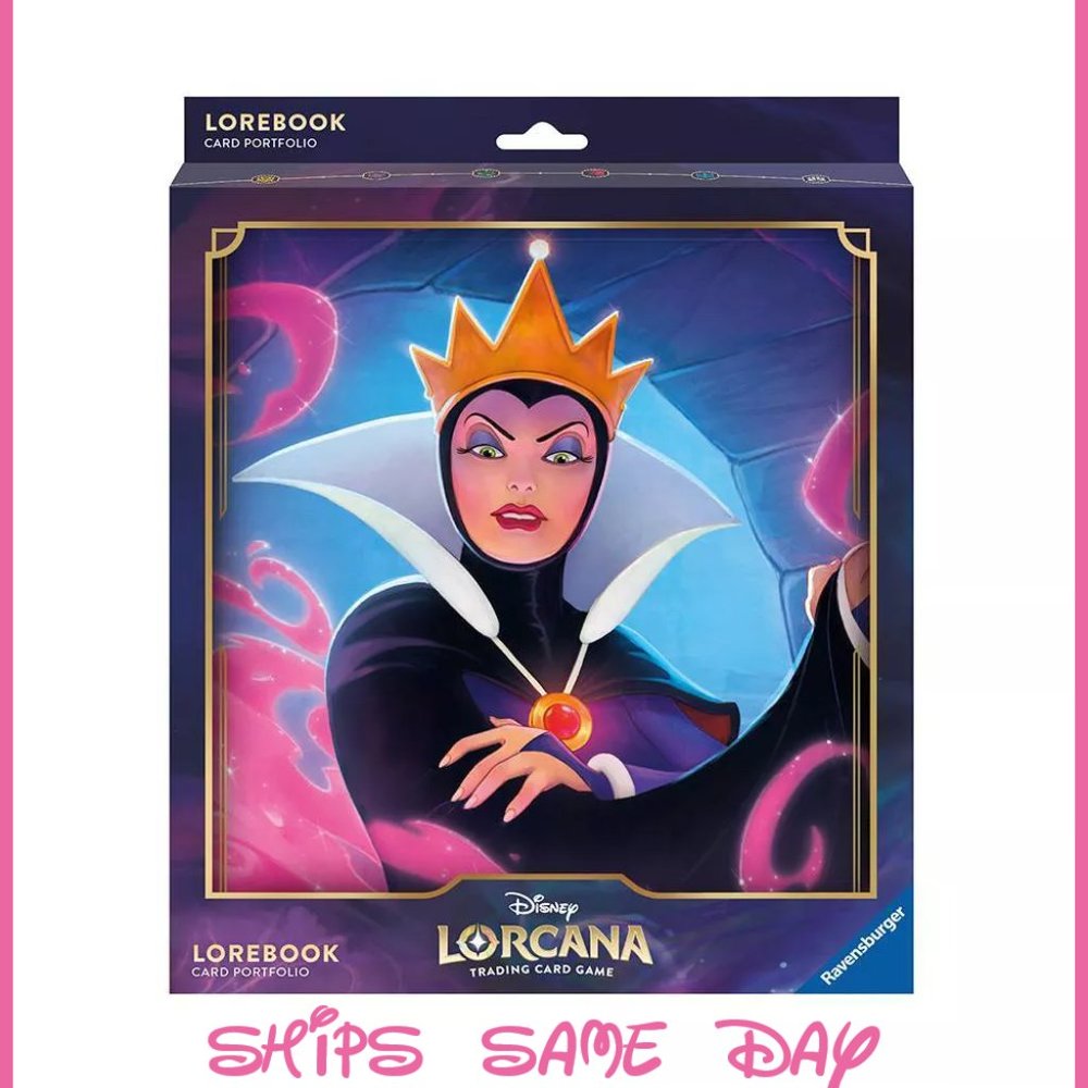 Disney Lorcana The FIrst Chapter LoreBook Evil Queen Card Portfolio Binder NEW